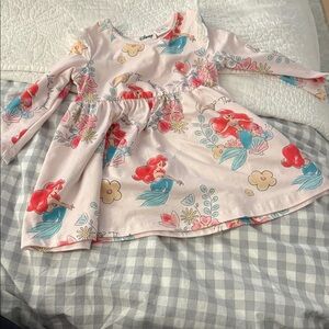 Disney Pink Ariel Floral Long Sleeve Dress